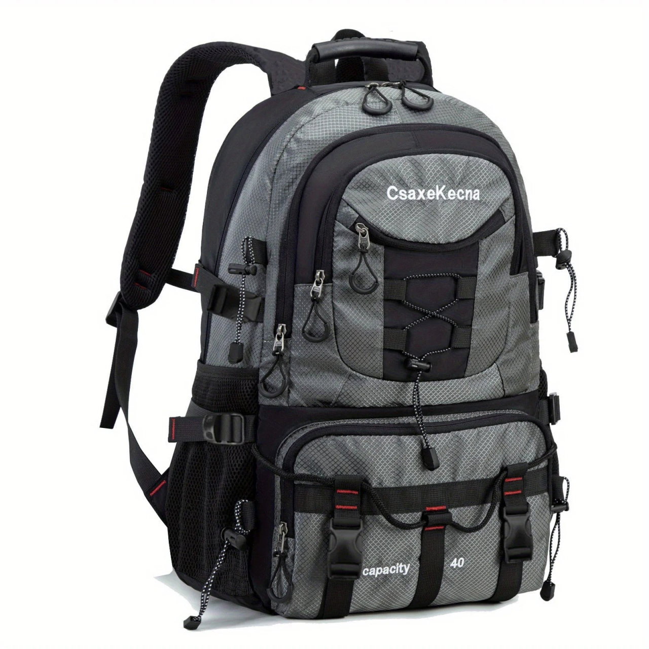 Rucsac Multifunctional de Alpinism, Flippy, Capacitate 36-55 L, de Calatorie, Impermeabil, Slot USB Incarcare Telefon, Bretele Reglabile, 52 x 34 x 19 cm, Gri [5]