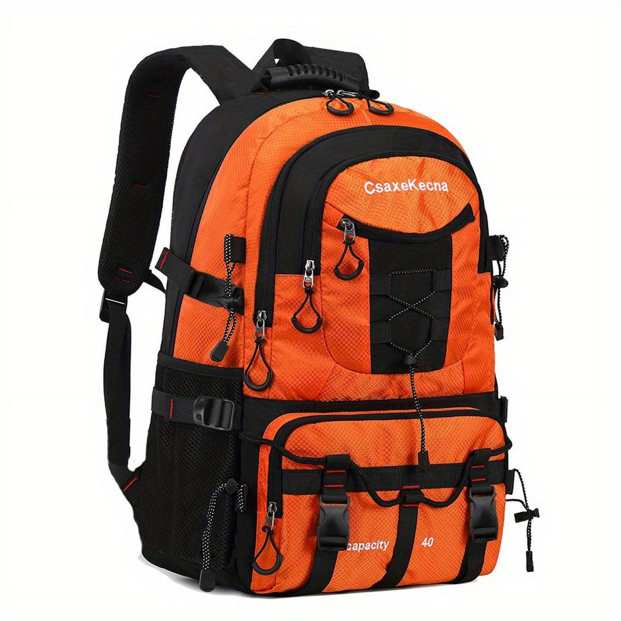 Rucsac Multifunctional de Alpinism, Flippy, Capacitate 36-55 L, de Calatorie, Impermeabil, Slot USB Incarcare Telefon, Bretele Reglabile, 52 x 34 x 19 cm, Portocaliu [6]
