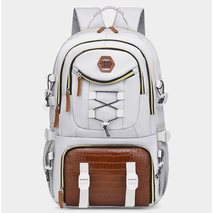 Rucsac Multifunctional pentru Calatorie, Flippy, pentru Alpinism, Voiaj, Drumetii, din Panza Oxford, 34x16x52 cm, Alb [6]