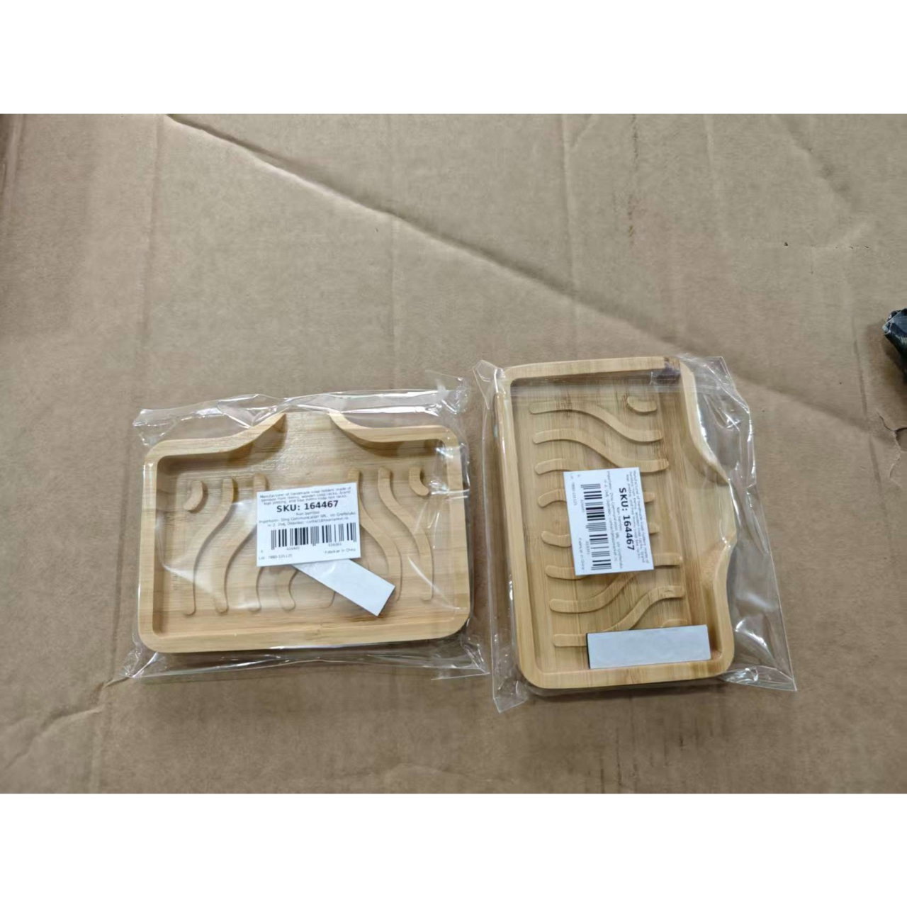 Savoniera din Lemn, Flippy, Sistem de Scurgere a Apei, 12.8 x 1.6 x 9.8 cm, Natur [2]