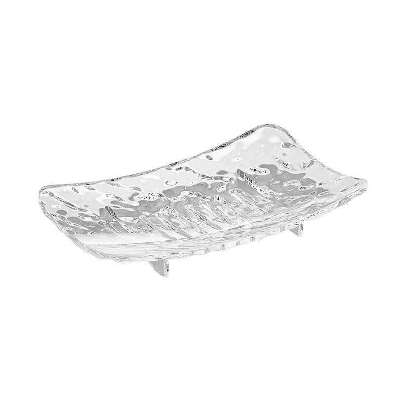 Savoniera din Plastic Flippy, 11 x 8 cm, cu Scurgere Apa, Design Modern, Transparent [7]