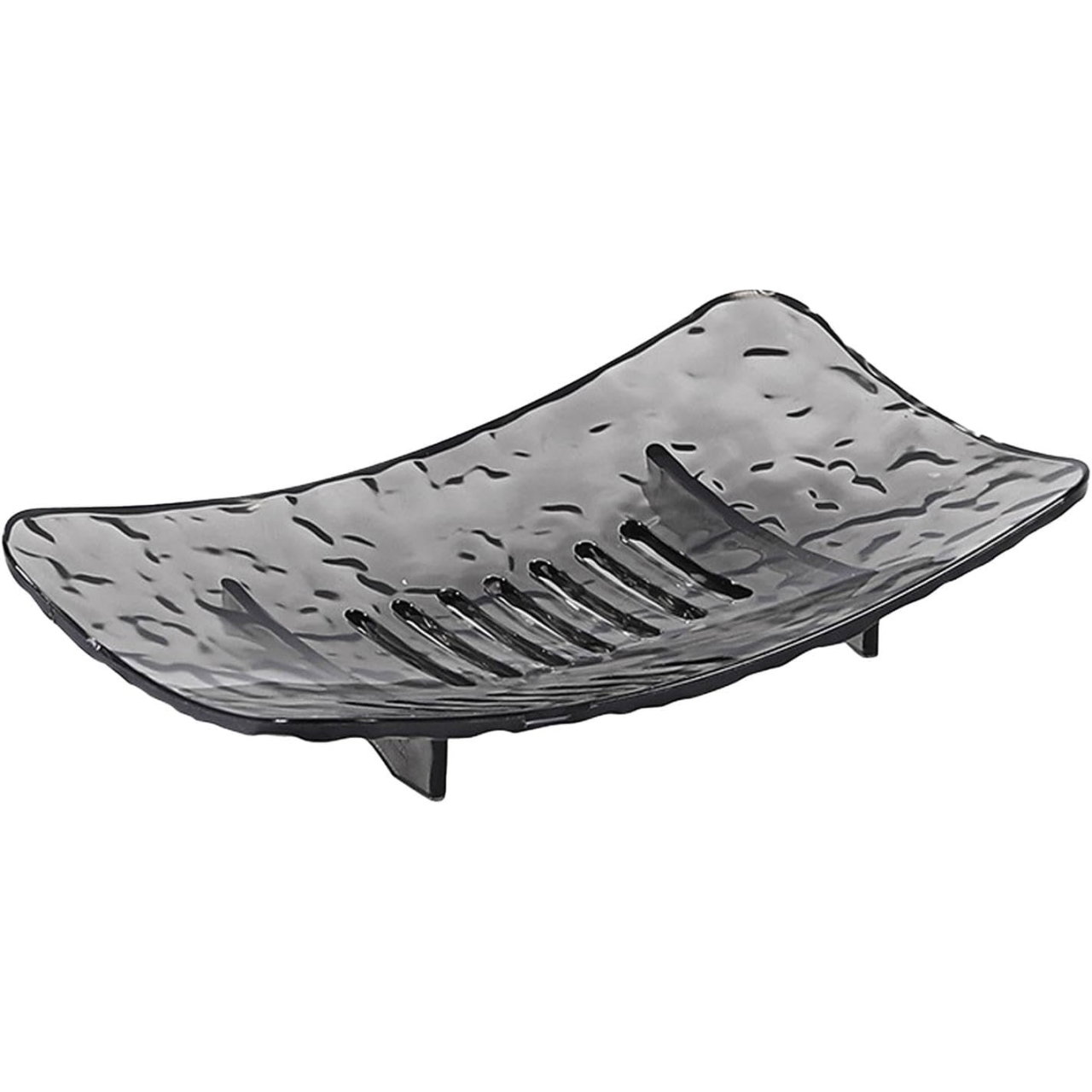 Savoniera din Plastic Flippy, 15 x 9 cm, cu Scurgere Apa, Design Modern, Gri [1]