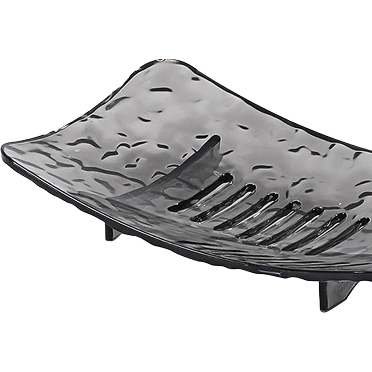 Savoniera din Plastic Flippy, 15 x 9 cm, cu Scurgere Apa, Design Modern, Gri [5]