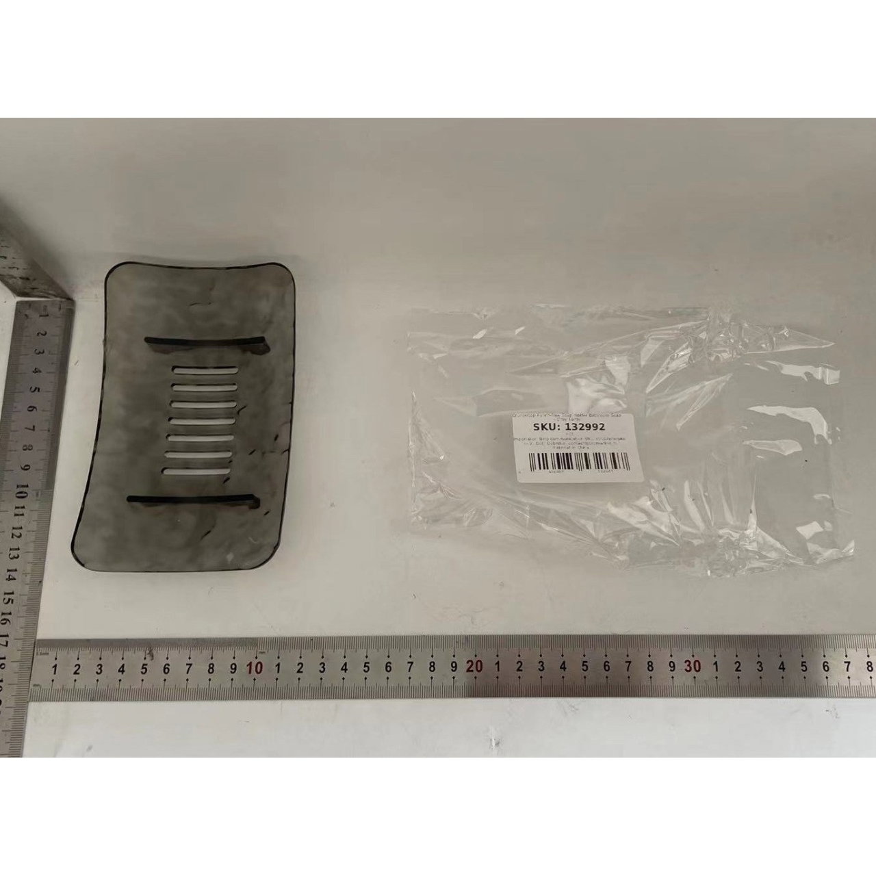 Savoniera din Plastic Flippy, 15 x 9 cm, cu Scurgere Apa, Design Modern, Gri [6]