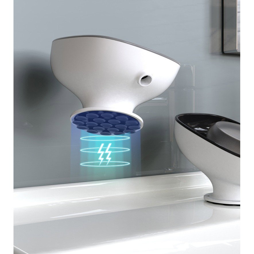 Savoniera din Plastic, Flippy, cu Ventuza, Design Modern, Albastru [5]