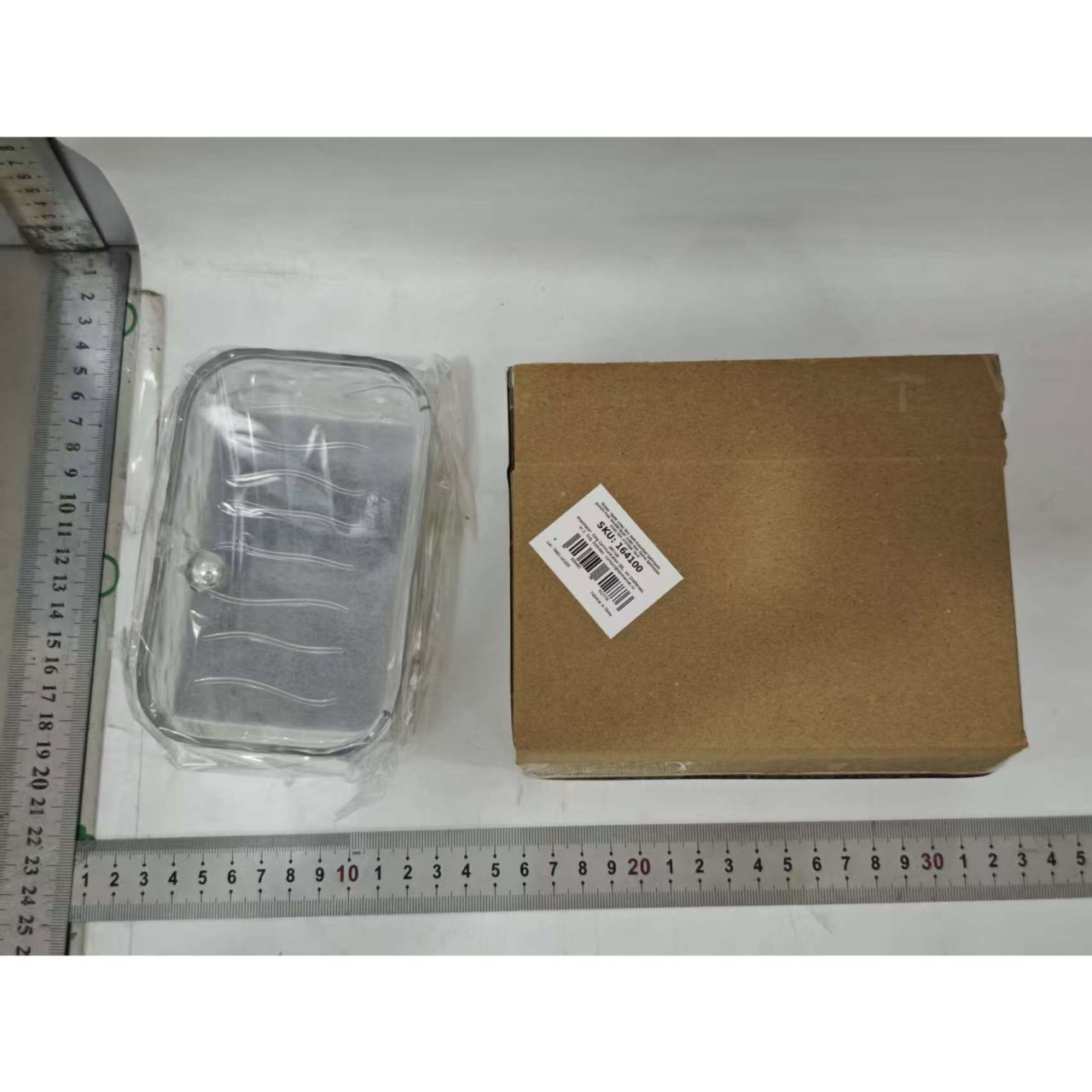 Savoniera Dubla, Flippy, 2 Straturi, Instalare fara Perforare, Agatatoare Burete, 13.5 x 8.5 x 6 cm, Transparent [7]