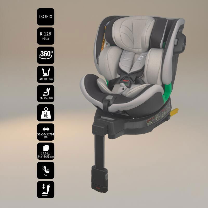 Scaun auto iSize 40-150 cm Coccolle Mago Jet black [8]