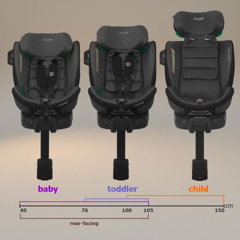 Scaun auto iSize 40-150 cm Coccolle Mago Neutral grey [4]