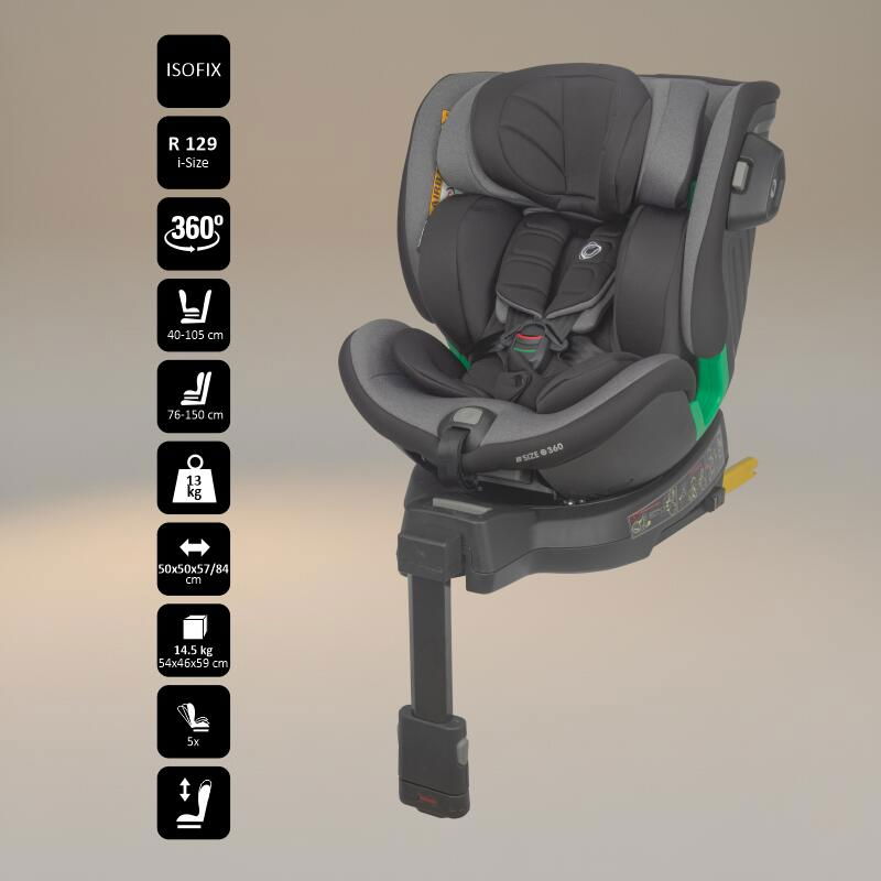 Scaun auto iSize 40-150 cm Coccolle Mago Neutral grey [8]