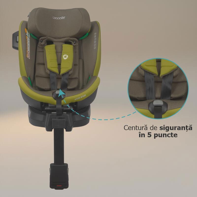 Scaun auto iSize 40-150 cm Coccolle Mago Olive khaki [6]
