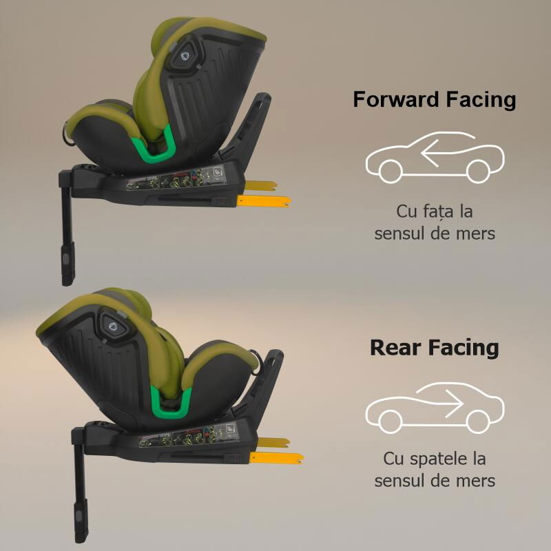 Scaun auto iSize 40-150 cm Coccolle Mago Olive khaki [5]