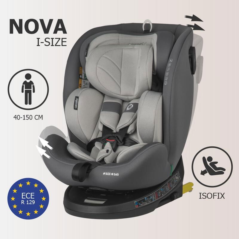 Scaun auto iSize 40-150 cm Coccolle Nova Moonlit grey [2]