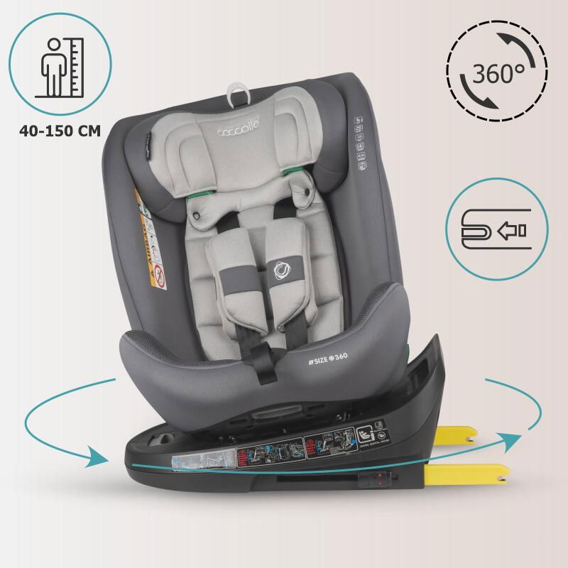 Scaun auto iSize 40-150 cm Coccolle Nova Moonlit grey [3]