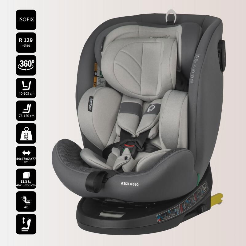 Scaun auto iSize 40-150 cm Coccolle Nova Moonlit grey [8]