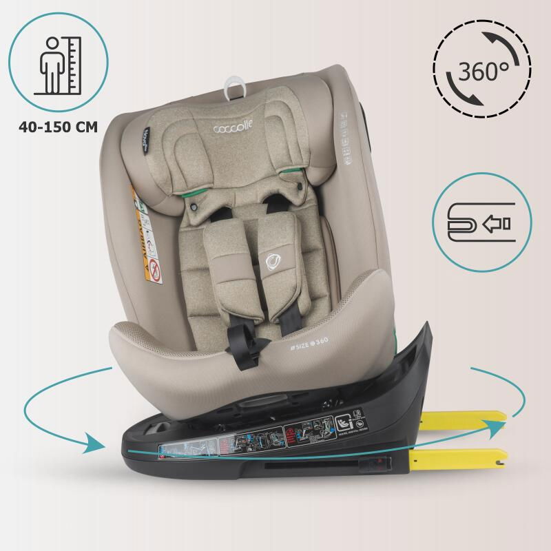 Scaun auto iSize 40-150 cm Coccolle Nova Sand beige [3]