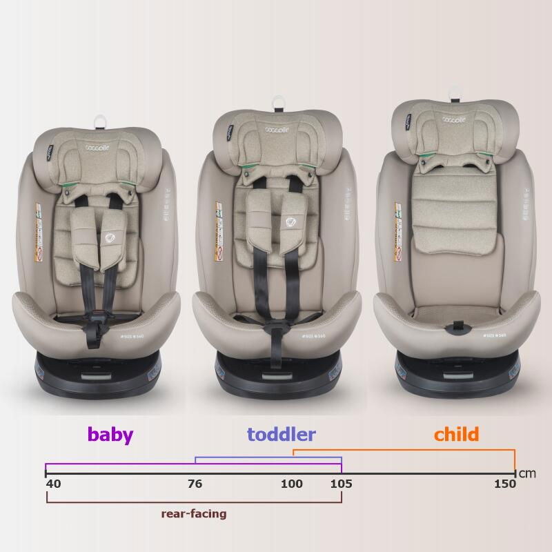 Scaun auto iSize 40-150 cm Coccolle Nova Sand beige [4]