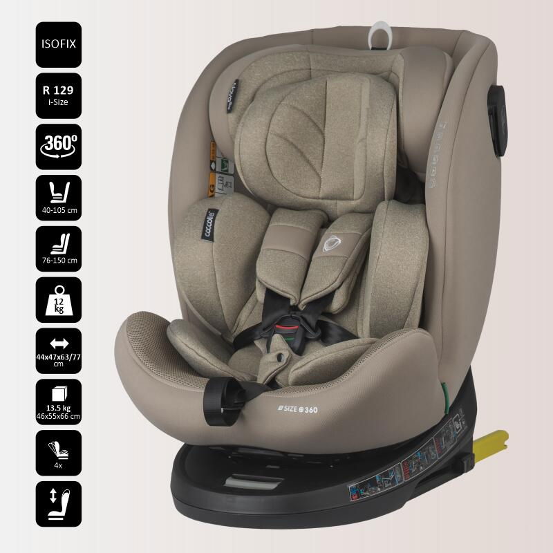 Scaun auto iSize 40-150 cm Coccolle Nova Sand beige [8]