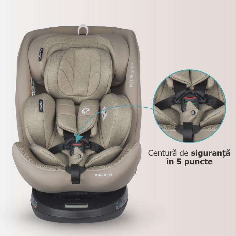 Scaun auto iSize 40-150 cm Coccolle Nova Sand beige [6]