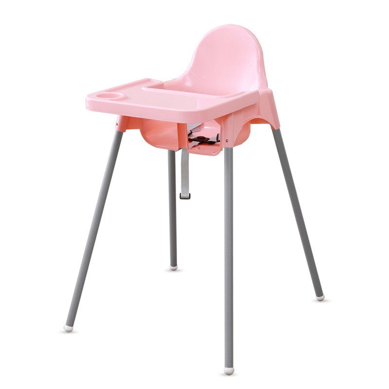 Scaun de Masa, Flippy, pentru Bebelusi si Copii 6-36 Luni, din Plastic/Metal, Centura in 2 Puncte, Tava Detasabila, 63 x 57 x 85 cm, Roz [1]