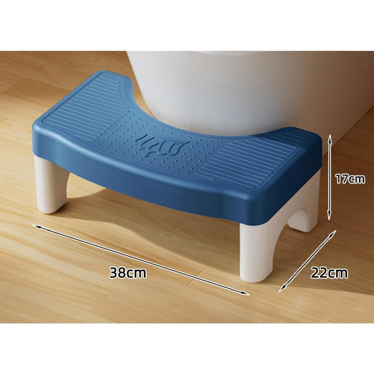 Scaunel WC, Flippy, Tratament Impotriva Hemoroizilor si Constipatiei, Scaun Inaltator WC Copii, Suport Picioare WC, Taburet Inaltator Pozitia Corecta Ghemuit Pe WC, Plastic Rezistent, 17x22x38 cm, Alb [3]