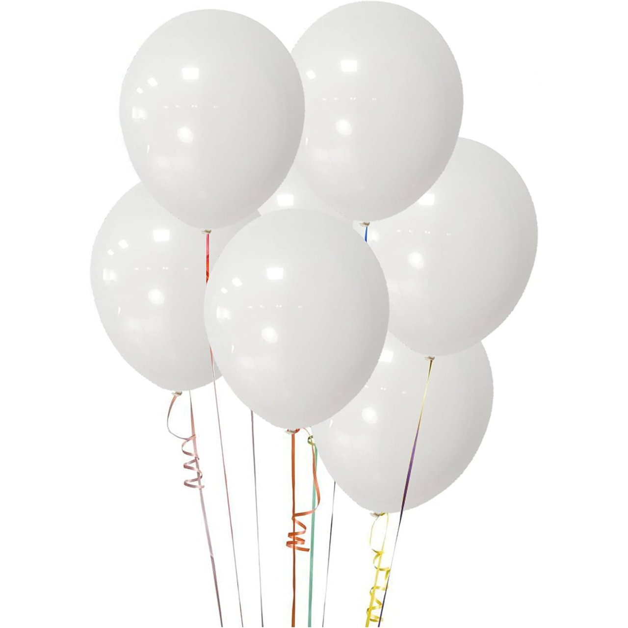 Set 10 Baloane din Latex, Flippy, Model Party, 13 cm, 1 g, Alb [8]