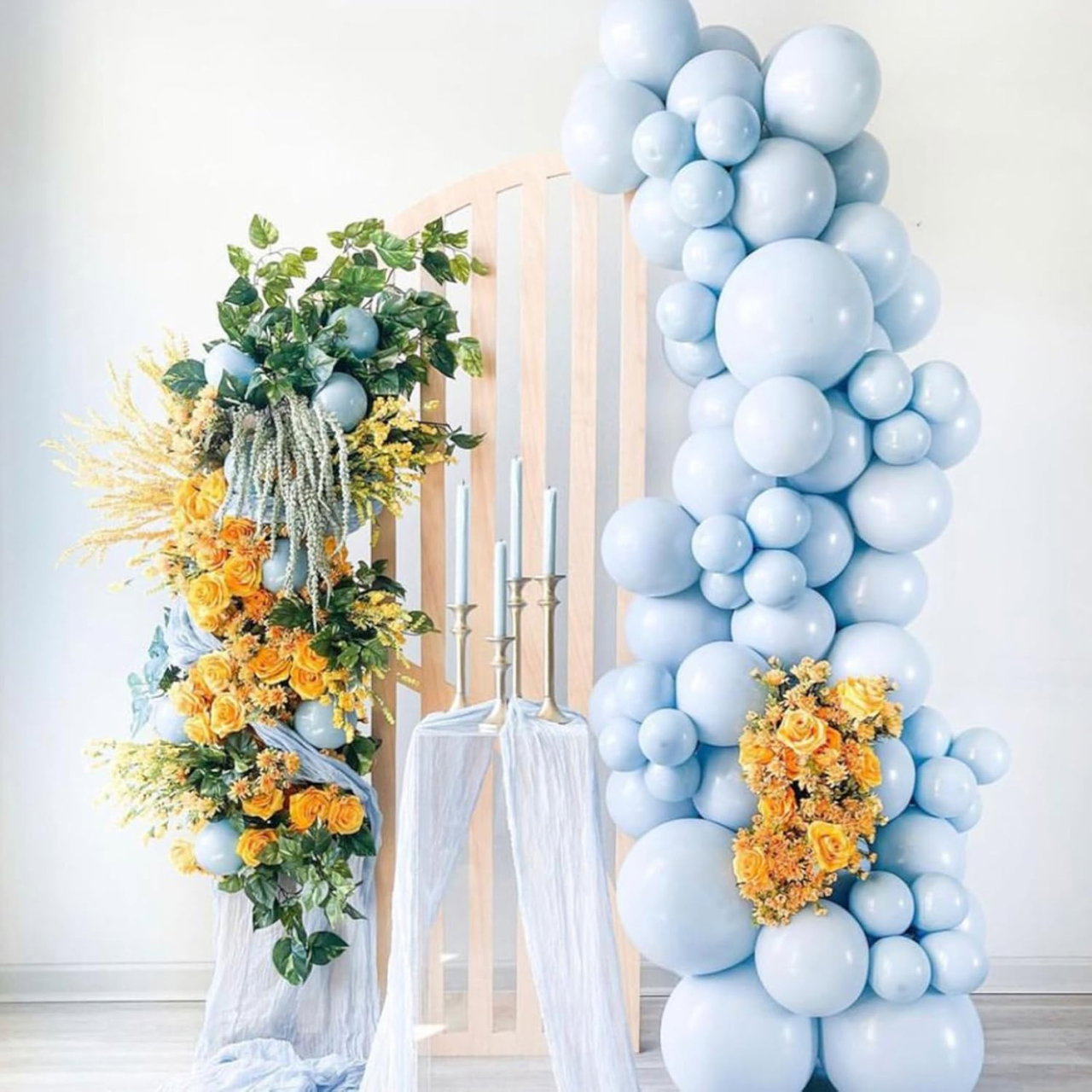 Set 10 Baloane din Latex, Flippy, Model Party, 13 cm, 1 g, Bleu [7]