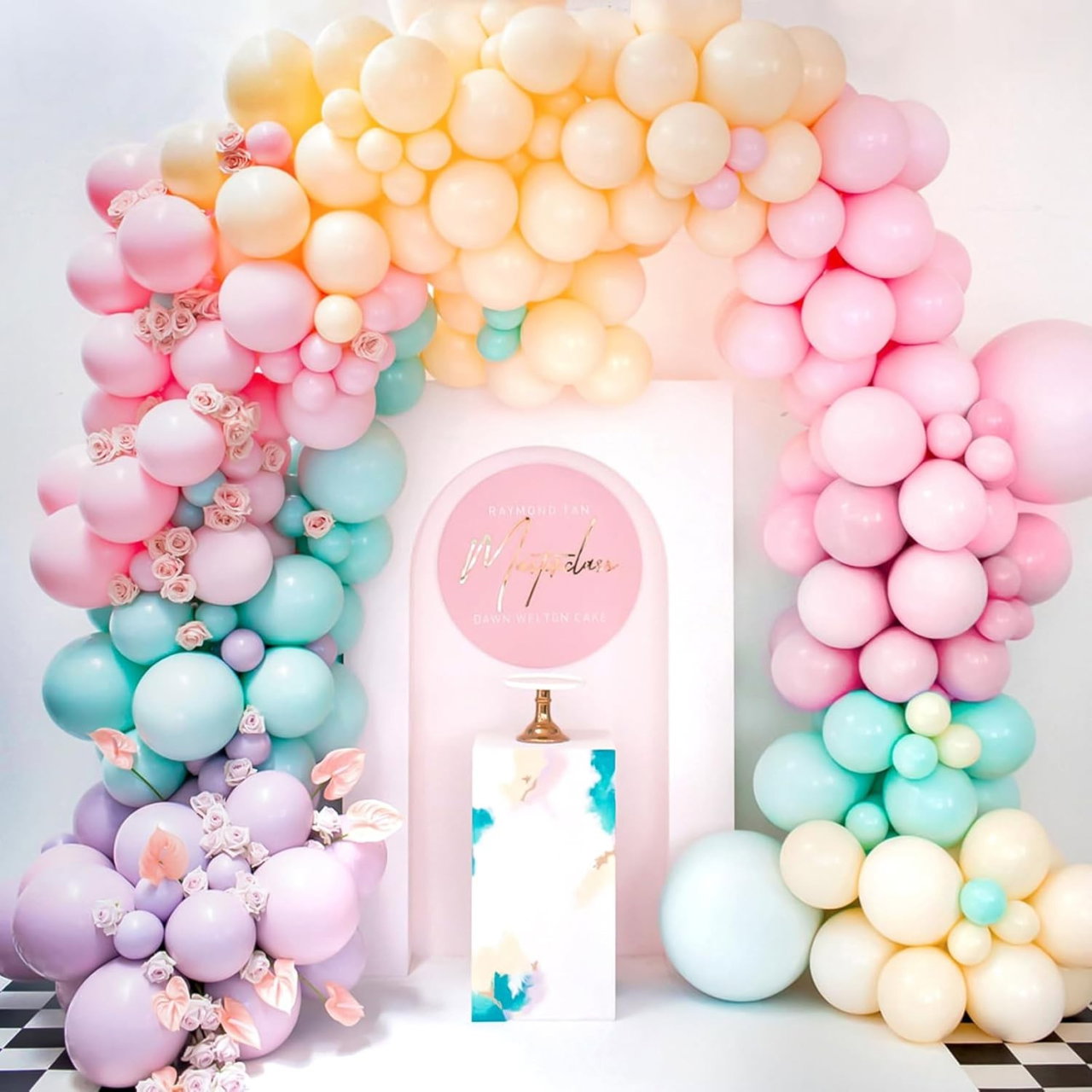 Set 10 Baloane din Latex, Flippy, Model Party, 13 cm, 1 g, Roz [2]