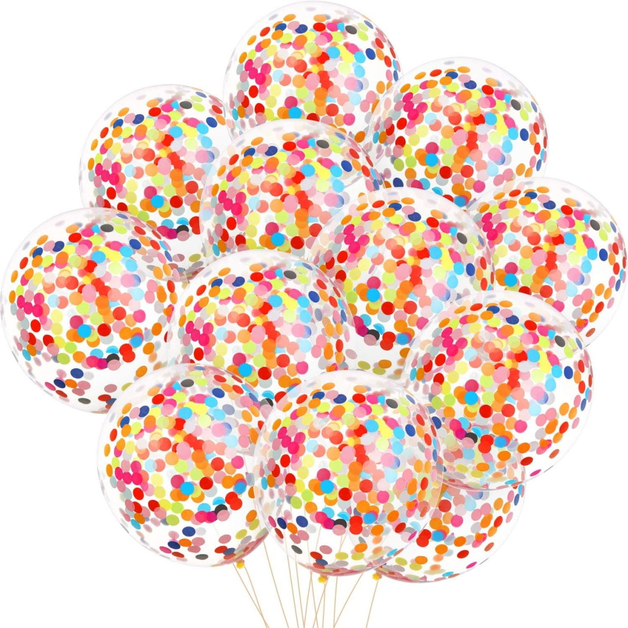 Set 10 Baloane din Latex, Flippy, Model Party Confetti, 30 cm, Multicolore, 2.8 g [6]