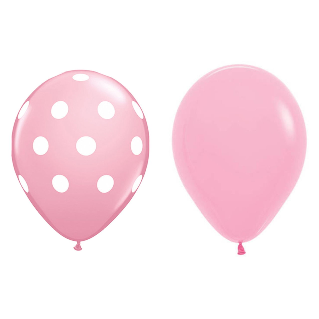 Set 10 Baloane din Latex, Flippy, Model Party cu Buline si Simple, 30 cm, Roz, 2.8 g [1]