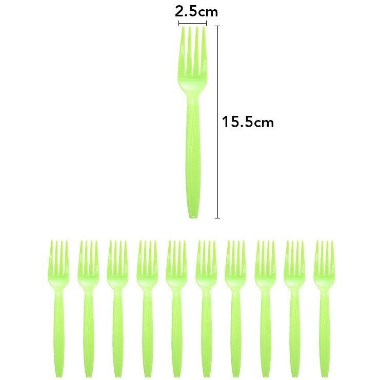 Set 10 Furculite de Unica Folosinta, Flippy, Colectia Dino Park, 15.5 x 2.5 cm, din Plastic PE, Multicolor [2]