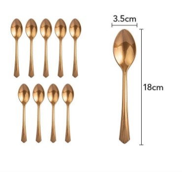 Set 10 Linguri de unica folosinta 15 x 3.3 cm, bronz [1]