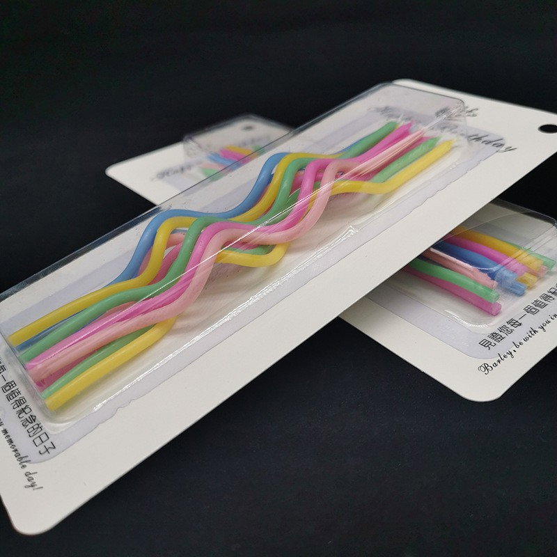 Set 10 Lumanari de Tort, Flippy, Model Spiralat, 17 x 0.34 cm, din Ceara, Multicolor [5]