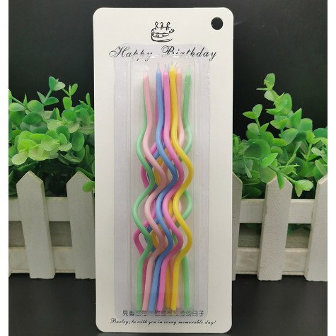 Set 10 Lumanari de Tort, Flippy, Model Spiralat, 17 x 0.34 cm, din Ceara, Multicolor [2]