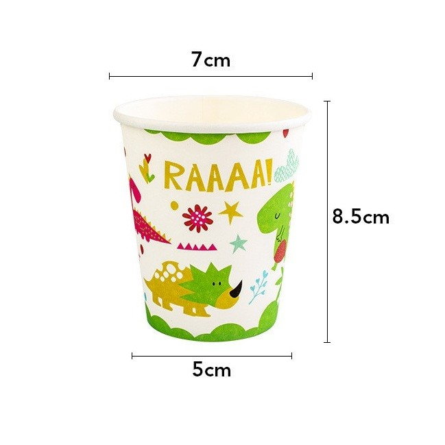 Set 10 Pahare Petrecere, Flippy, Colectia Dino Park, 8.5 x 7 x 5 cm, din Carton, Multicolor [2]