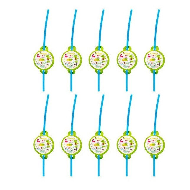 Set 10 Paie, Flippy, Colectia Dino Park, 26 x 7 cm, din Carton/Plastic, Multicolor [2]