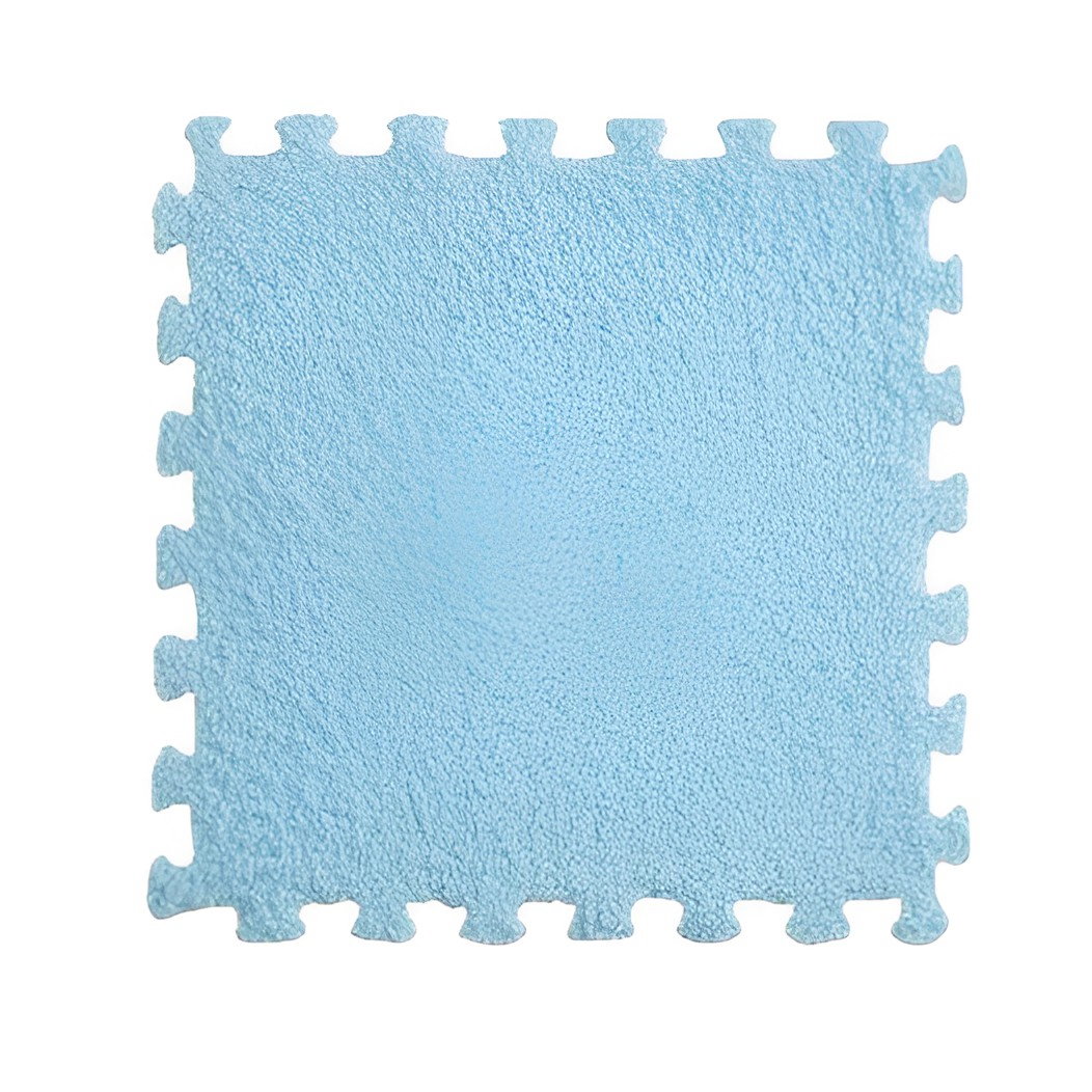 Set 10 Piese Covor tip Puzzle, Flippy, Spuma EVA, Pufos, 30 x 30 x 1 cm, Baby Blue [1]