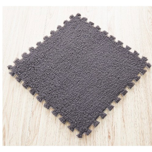 Set 10 Piese Covor tip Puzzle, Flippy, Spuma EVA, Pufos, 30 x 30 x 1 cm, Gri [6]