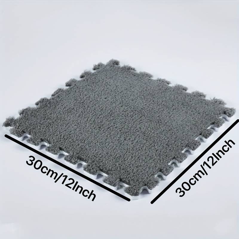 Set 10 Piese Covor tip Puzzle, Flippy, Spuma EVA, Pufos, 30 x 30 x 1 cm, Gri [9]