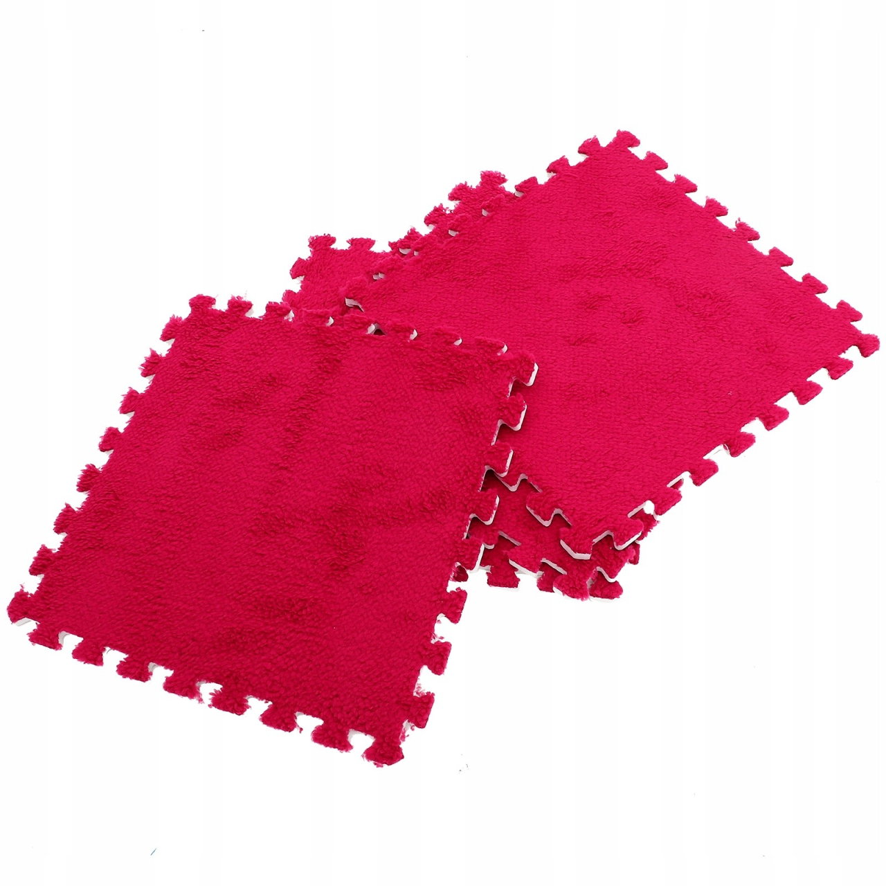 Set 10 Piese Covor tip Puzzle, Flippy, Spuma EVA, Pufos, 30 x 30 x 1 cm, Rosu [8]