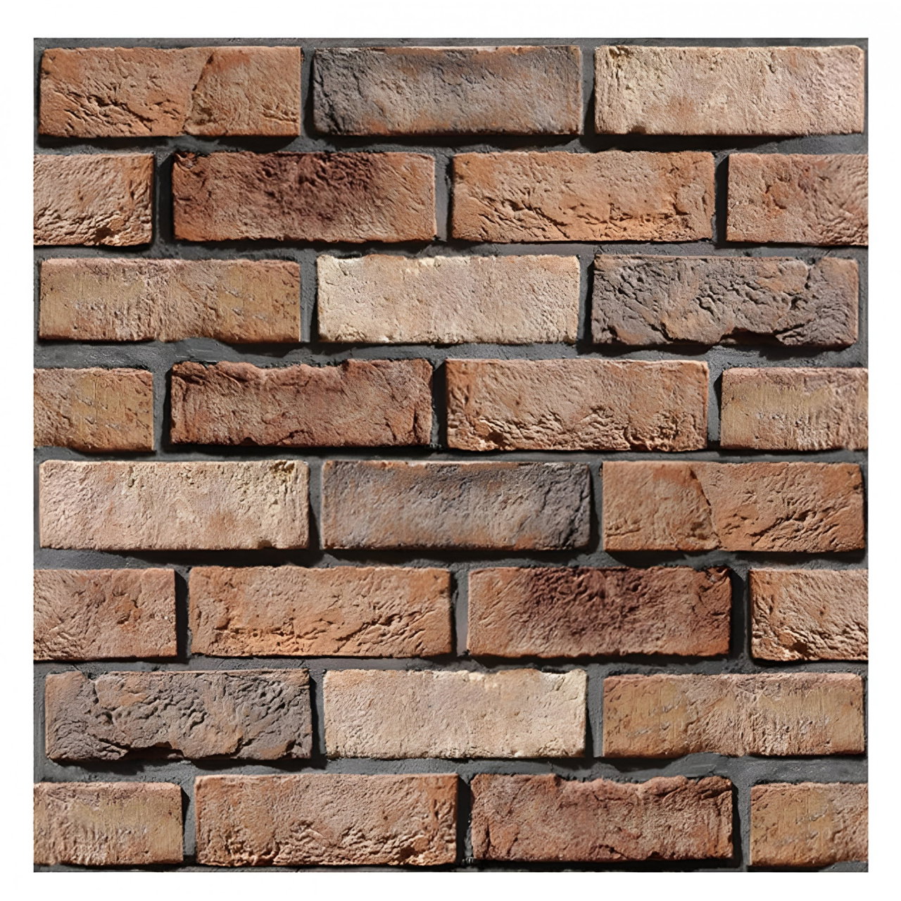 Set 10 x Placi Tapet Autocolant 3D cu Imitatie de Caramida de Exterior, pentru Perete Bucatarie Sufragerie, Usor de Curatat, Rezistent la Apa, Autoadeziv, 30x30 cm, Maro [1]