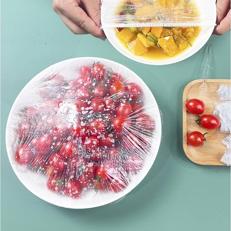 Set 100 Folie de Protectie Elastica pentru Alimente si Boluri Flippy, material plastic, prospetime, diametrul 12 - 40 cm [6]