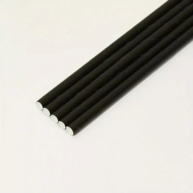 Set 100 Paie, Flippy, din Hartie, 20 cm, Model Uni, Negru [4]