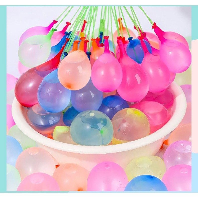 Set 111 Baloane din Latex, Flippy, Aqua Party, Sistem de Umplere Rapida, 10 cm Diametru, Multicolor [2]