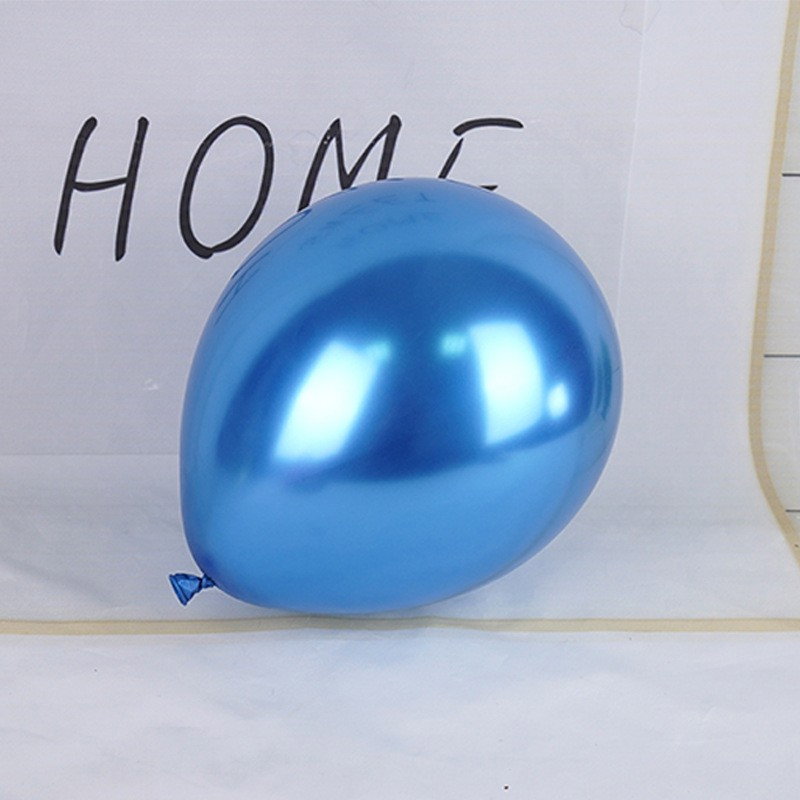 Set 12 Baloane, Flippy, din Latex Chrome, 13 cm, Albastru Inchis [2]