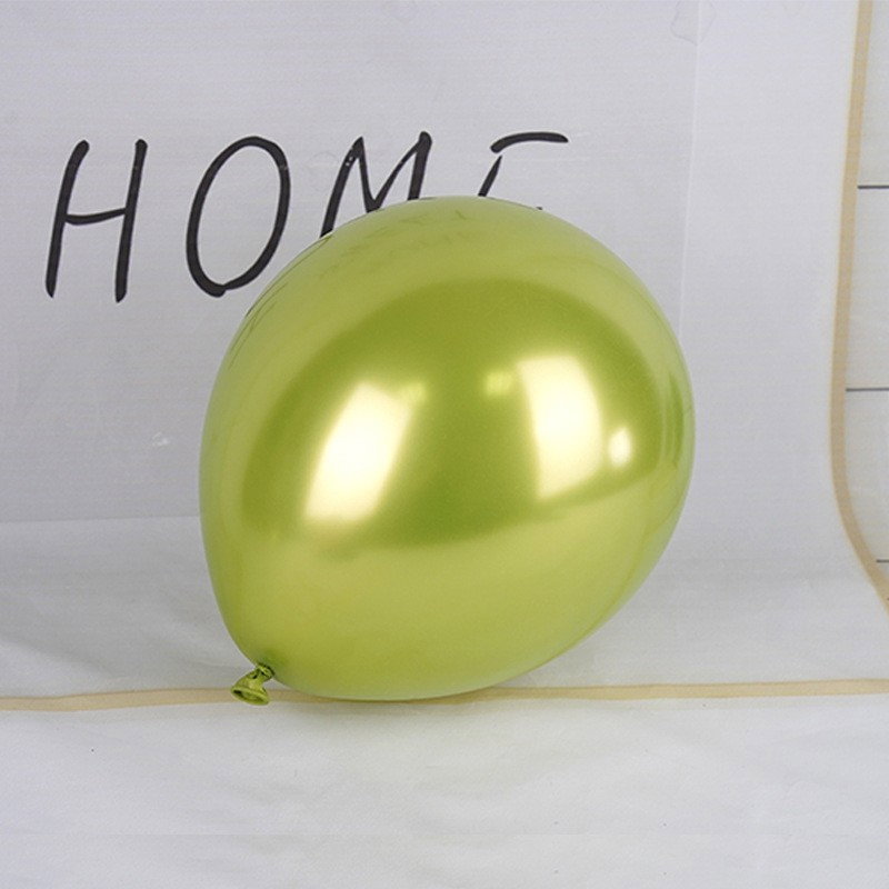 Set 12 Baloane, Flippy, din Latex Chrome, 13 cm, Verde Lime [2]