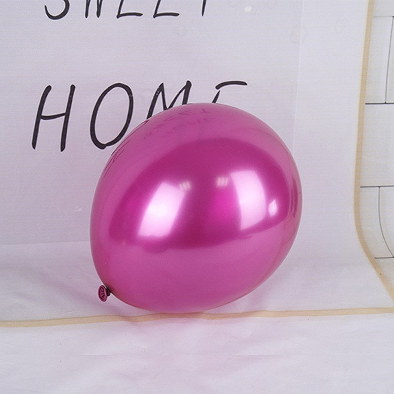 Set 12 Baloane, Flippy, din Latex Chrome, 25 cm, Fucsia [5]