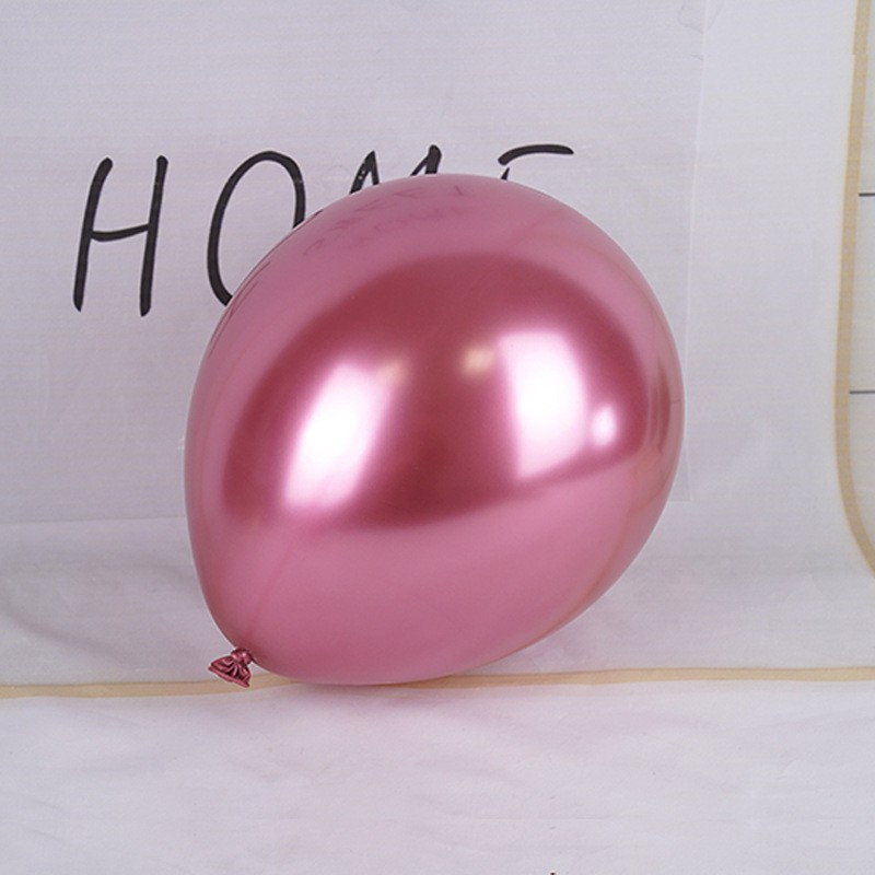 Set 12 Baloane, Flippy, din Latex Chrome, 25 cm, Rosu [2]
