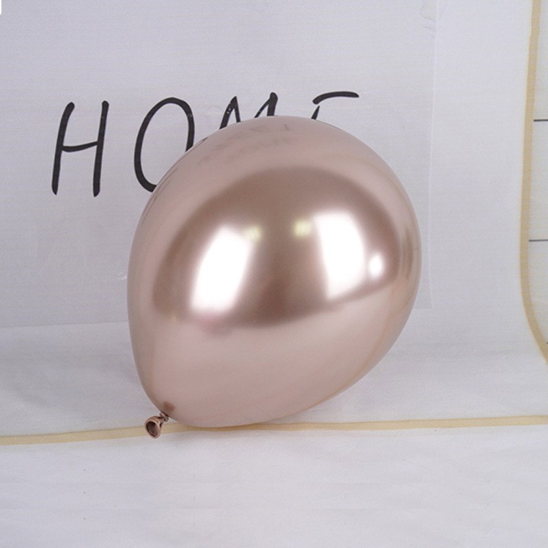 Set 12 Baloane, Flippy, din Latex Chrome, 25 cm, Sampanie [4]