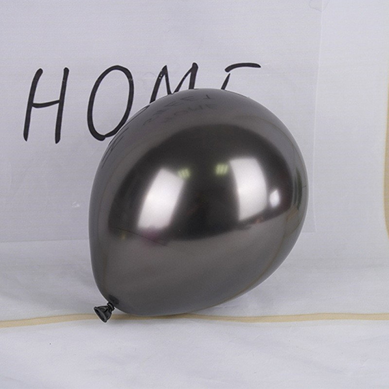 Set 12 Baloane, Flippy, din Latex Chrome, 30 cm, Negru [4]