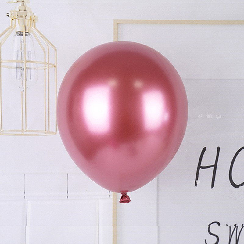 Set 12 Baloane, Flippy, din Latex Chrome, 30 cm, Rosu [4]